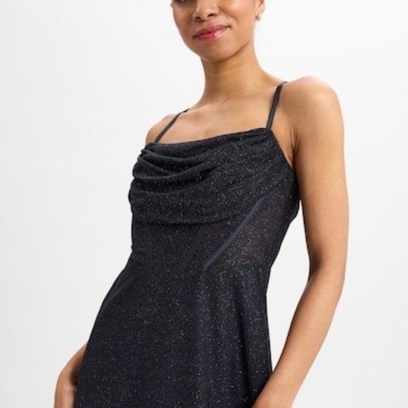 Dresses & Skirts - Karina Navy Blue Dress with Glitter Accents